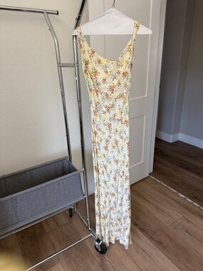 Zara Yellow Floral Maxi Dress